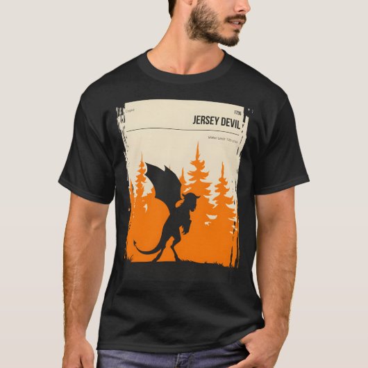 Jersey Devil Cryptid Book Cover Poster T-Shirt (Vorderseite)