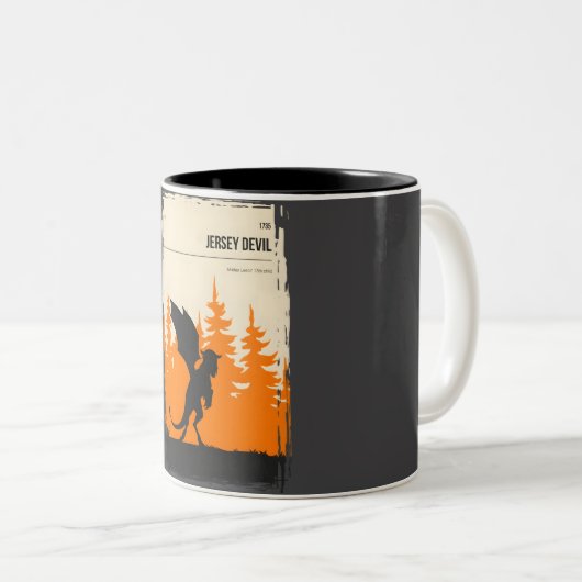 Jersey Devil Cryptid Book Cover Poster Zweifarbige Tasse (VorderseiteRechts)