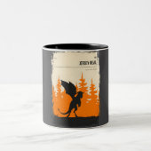 Jersey Devil Cryptid Book Cover Poster Zweifarbige Tasse (Mittel)