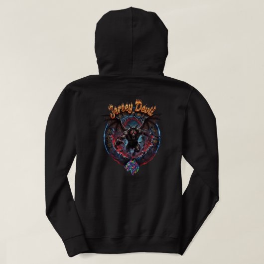 Jersey Devil Horror Emblem Hoodie (Design Rückseite)