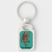 Jersey Devil "J.D. Wozzle" Cryptid Schlüsselanhänger (Vorderseite)