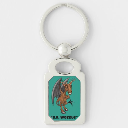 Jersey Devil "J.D. Wozzle" Cryptid Schlüsselanhänger (Vorderseite)