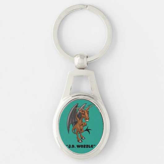 Jersey Devil "J.D. Wozzle" Cryptid Schlüsselanhänger (Vorderseite)