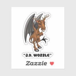 Jersey Devil "J.D. Wozzle" Kryptid-Aufkleber Aufkleber