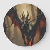 Jersey Devil Renaissance Wall Clock Große Wanduhr (Vorderseite)