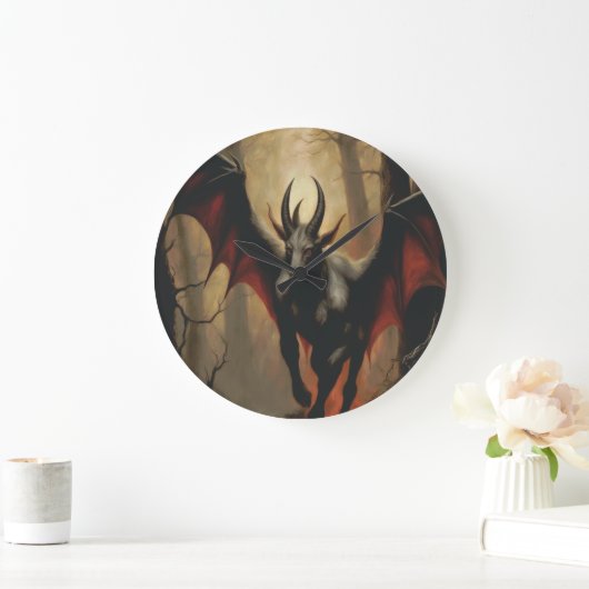 Jersey Devil Renaissance Wall Clock Große Wanduhr (Zuhause)
