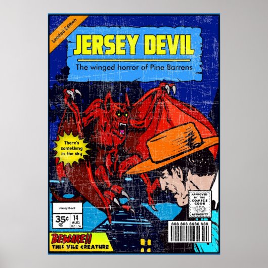 Jersey Devil Vintag Poster (Vorne)