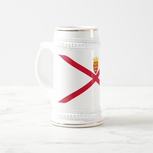 Jersey Flag Bierglas (Vorderseite Links)