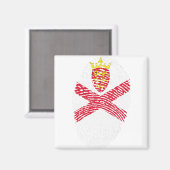 Jersey Flag Fingerprint Country Prix Identity Magnet (Vorderseite/Rückseite)