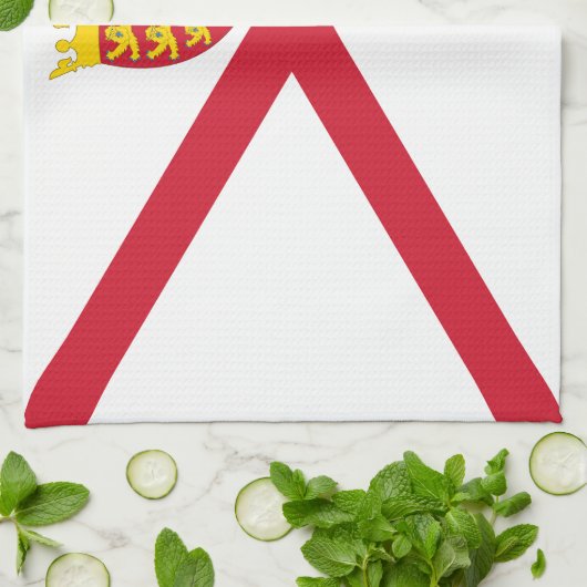 Jersey Flag Geschirrtuch (Gefaltet)