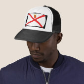 Jersey Flag Hat Truckerkappe (Beispiel)