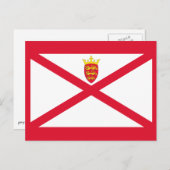 Jersey Flag Postkarte (Vorne/Hinten)