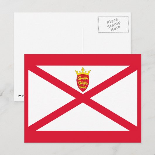 Jersey Flag Postkarte (Vorne/Hinten)