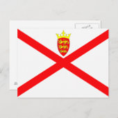 Jersey Flag Postkarte (Vorne/Hinten)