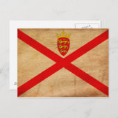Jersey Flag Postkarte (Vorne/Hinten)