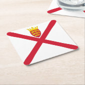 Jersey Flag Rechteckiger Pappuntersetzer (angewinkelt)