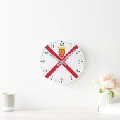 Jersey Flag Runde Wanduhr (Zuhause)
