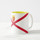 Jersey Flag Zweifarbige Tasse (VorderseiteRechts)
