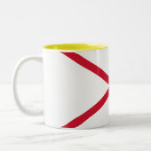 Jersey Flag Zweifarbige Tasse (Links)