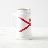Jersey-Flagge Bierglas (Vorderseite Links)