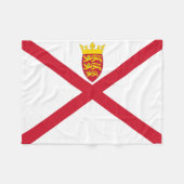 Jersey-Flagge Fleecedecke (Vorderseite (Horizontal))
