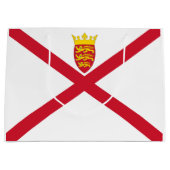 Jersey-Flagge Große Geschenktüte (Vorderseite)