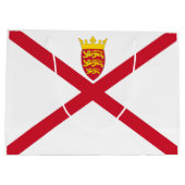 Jersey-Flagge Große Geschenktüte (Rückseite)