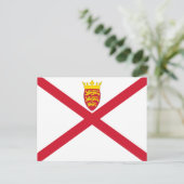 Jersey-Flagge Postkarte (Stehend Vorderseite)