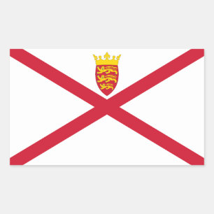 Jersey-Flagge Rechteckiger Aufkleber
