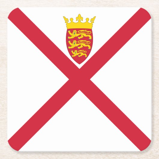 Jersey-Flagge Rechteckiger Pappuntersetzer (Vorderseite)