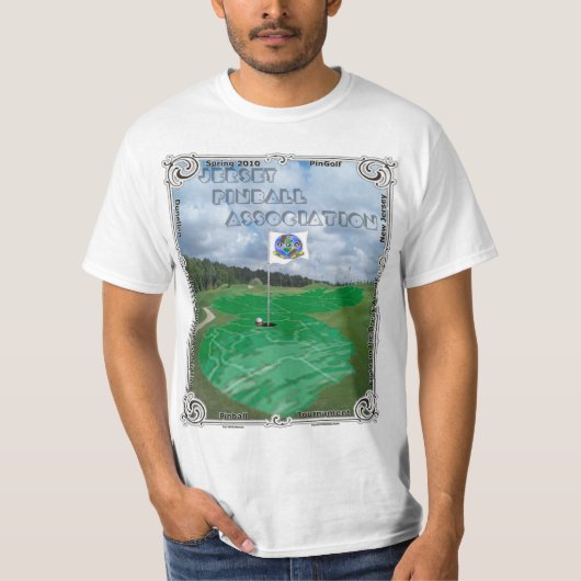 Jersey-Flipperautomat-Vereinigung PinGolf - T-Shirt (Vorderseite)