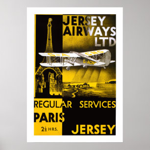Jersey-Fluglinien Poster