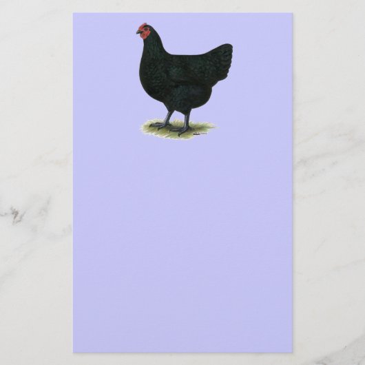 Jersey Giant: Black Hen Briefpapier (Vorderseite)