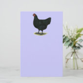 Jersey Giant: Black Hen Briefpapier (Stehend Vorderseite)