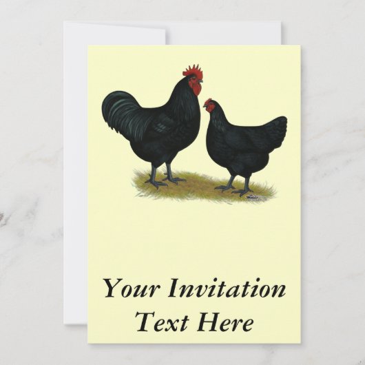 Jersey Giant Chickens Einladung (Vorderseite)