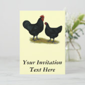 Jersey Giant Chickens Einladung (Stehend Vorderseite)