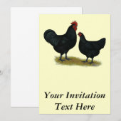 Jersey Giant Chickens Einladung (Vorne/Hinten)