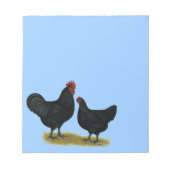 Jersey Giant Chickens Notizblock (Vorderseite)