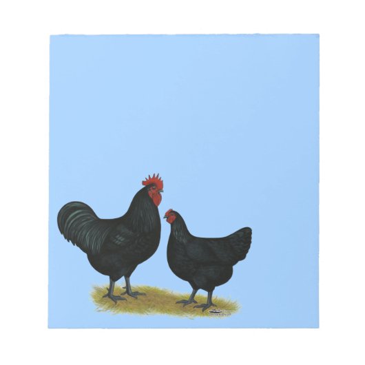 Jersey Giant Chickens Notizblock (Vorderseite)