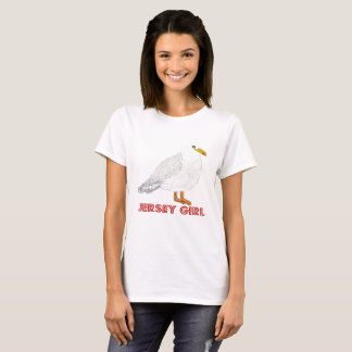 Jersey Girl Möwe sandige Zehen & salzige Küsse T-Shirt