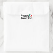 Jersey Girl Runder Aufkleber (Tasche)