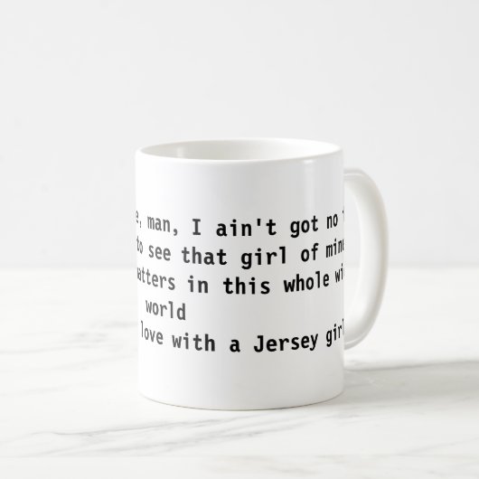 Jersey Girl Tasse (VorderseiteRechts)