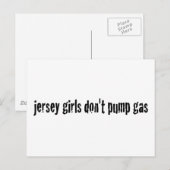 Jersey Girls pumpen kein Gas Postkarte (Vorne/Hinten)