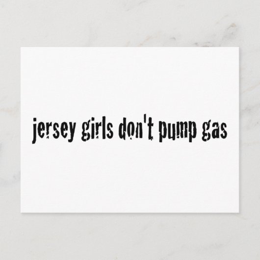Jersey Girls pumpen kein Gas Postkarte (Vorderseite)