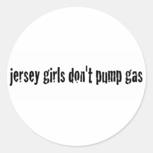 Jersey Girls pumpen kein Gas Runder Aufkleber
