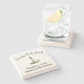 Jersey Girls Rock Steinuntersetzer (Seitenansicht)