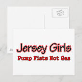 Jersey-Grl-Faustpumpe Postkarte (Vorne/Hinten)