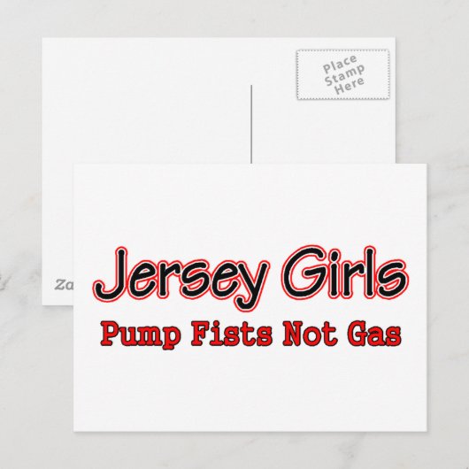 Jersey-Grl-Faustpumpe Postkarte (Vorne/Hinten)