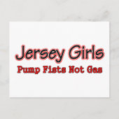 Jersey-Grl-Faustpumpe Postkarte (Vorderseite)
