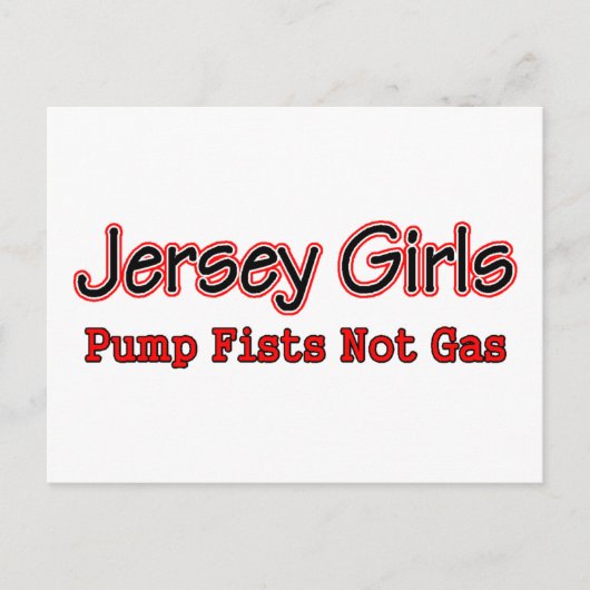 Jersey-Grl-Faustpumpe Postkarte (Vorderseite)